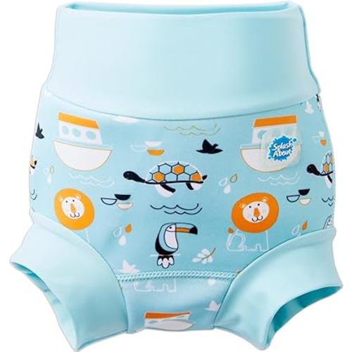 Splash About Happy Nappy Reusable Swim Diaper, Noah's Ark, 0-3 Months