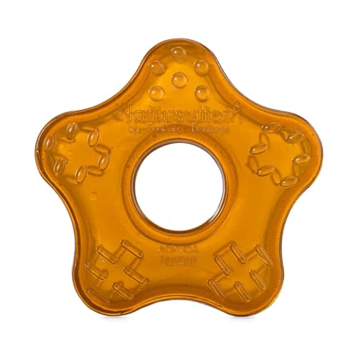 Natursutten Teether - Natural Rubber Teething Toys for Babies 6-12 Months - PVC & 100% BPA-Free Teething Relief - Danish Design Baby Teething Toys - Made in Italy (Starfish, Pack of 1)