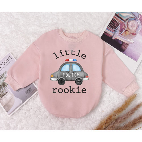 Little Rookie Police Baby Romper Sweatshirt, Policeman Baby Bodysuit, Infant Clothing, Newborn Outfit