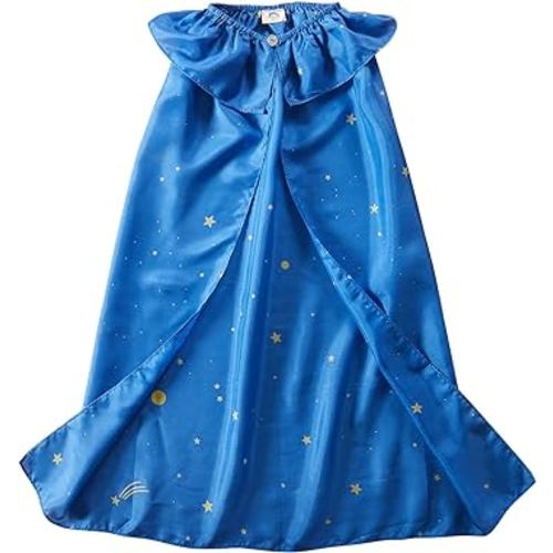 Sarah's Silks - Star 100% Silk Cape for Pretend Play as a Superhero, Princess, Fairy or Elf. 32" Long and 7"-12" Adjustable Neck Band