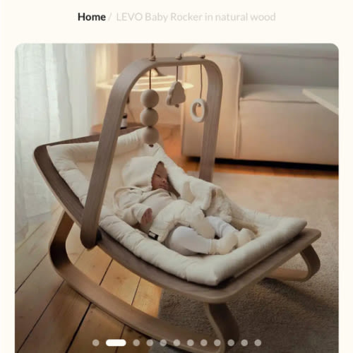 LEVO Baby Rocker in natural wood – Charlie Crane Paris