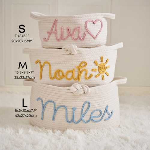 Custom Name Bag, Diaper Caddy, Dog Toy Basket, Toy/Laundry Basket, Baby Shower Gift Basket, Hamper, Baby Gift, Gift for Kid, Newborn Gift