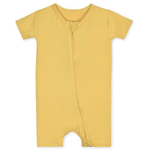 Gerber Baby Buttery-Soft Short Sleeve Romper with Viscose Made with Eucalyptus
