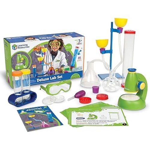 Learning Resources Primary Science Deluxe Lab Set - 45 Pieces, Ages 3+ Preschool Science Kit, STEM Toys, Science Experiments for Kids, Preschool Learning Toys