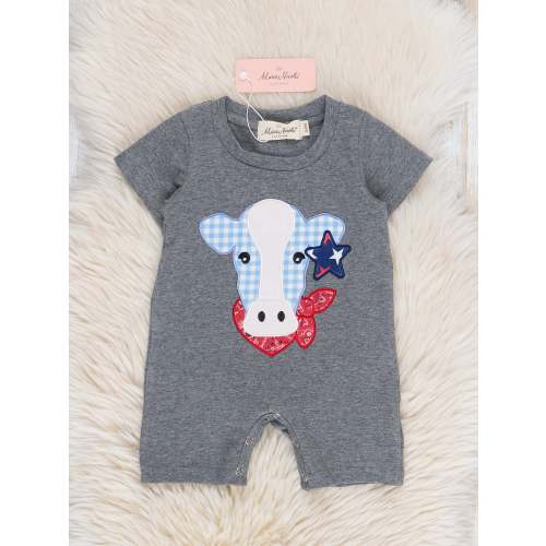 Stars & Stripes Cow Romper
