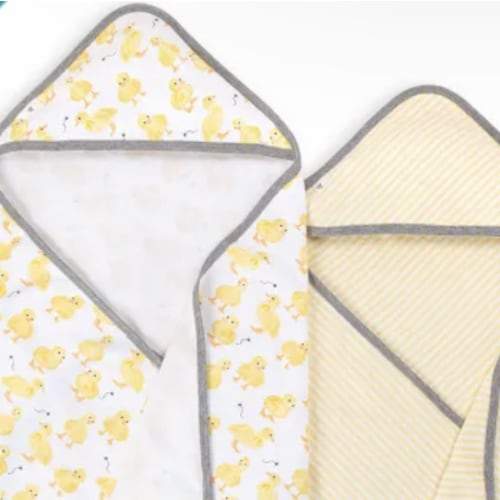Burt’s Bees Baby Organic Cotton Hooded Towels- 2 Pack (Ducks)