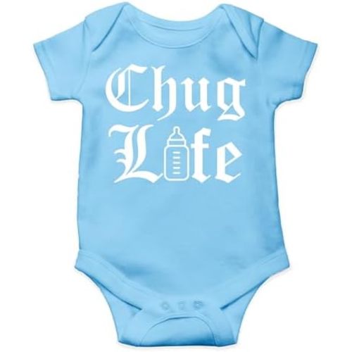 AW Fashions Chug Life Baby Bodysuit Funny, Cute, and Comfortable Infant Apparel - Trendy Newborn Clothing