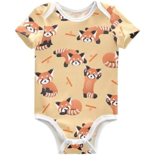 Ollabaky Unisex Baby Bodysuits Short-Sleeve Cotton Baby Clothes for Girls Boys 0-24 Months
