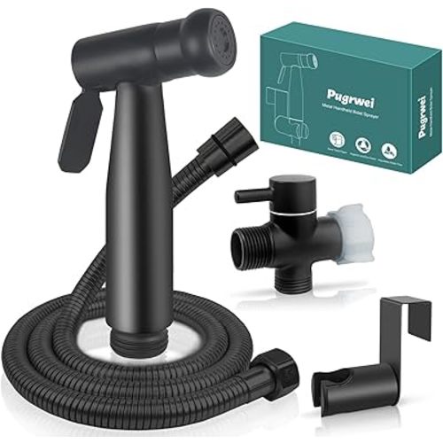 Handheld Bidet Sprayer for Toilet, Premium Stainless Steel Bathroom Bidet Sprayer Set with Anti-Leaking Hose &Water Pressure Control for Feminine Wash, Cloth Diaper for Baby Wash, Wall or Toilet Mount
