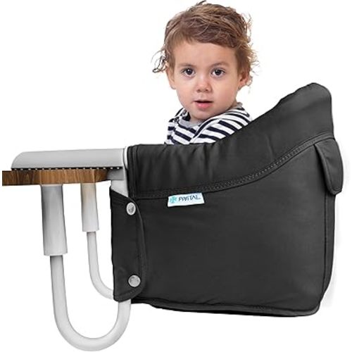 Portable Hook on High Chair for Baby & Toddler from 6-36 Months – Clip on Baby Seat for Table – Fast Table Chair for Travel & Dining– Including Storage Bag - Black