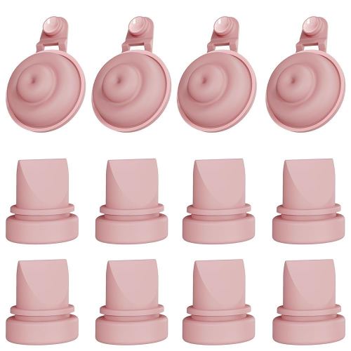 8pcs Duckbill Valves and 4pcs Silicone Diaphragms Compatible with Momcozy Mobile Flow M9, Mom Cozy M9 Replacement Accessories, M9 Breastfeeding Parts, Replace for Momomzy Valve Diaphragms
