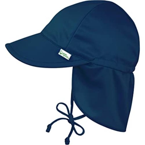 i play. by green sprouts Baby & Toddler Breathable Flap Hat All-day, UPF 50+ sun protection Wet or Dry