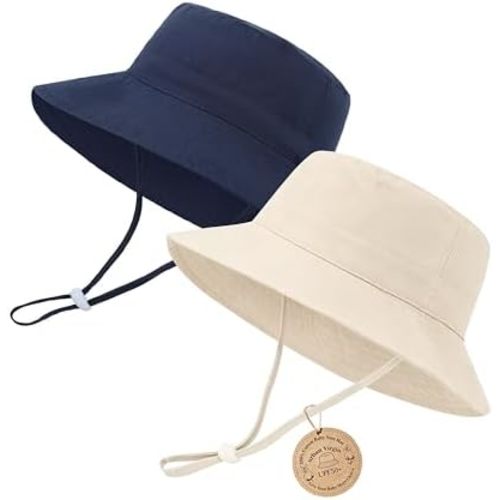 Baby Sun Hat UPF 50+ Sun Protective Toddler Bucket Hat Summer Kids Beach Hats Wide Brim Outdoor Play Hat for Boys Girls