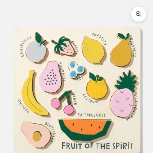 Catholic Fruit of the Spirit Wooden Puzzle