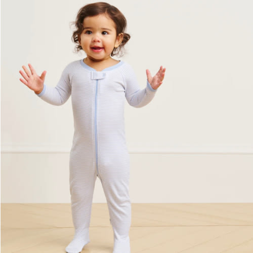 LAKE | Baby | Pima Cotton Pajamas | French Blue Baby Sleeper