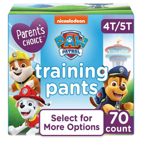 Parent's Choice Paw Patrol Training Pants for Boys, 4T/5T, 70 Count (Select for More Options) HSA/FSA Eligible