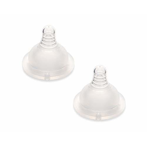 Motif Medical Replacement Slow Flow Nipples for Luna Baby Bottle - Dishwasher-Safe, Silicone Newborn Bottle Nipples - Baby Bottle Nipples for Comfortable Feeding (2 Nipples Included)