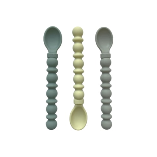Seafoam Silicone Teethy Utensils