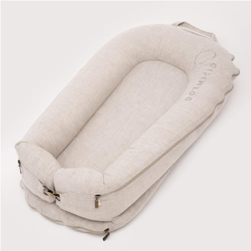 Organic Cover Deluxe+ for Docks • 100% Cotton Premium Quality Oeko-TEX Standard • Pure Breathable Replacement Soft Cover with Embroidery • Deluxe Plus • Cover Only • (Poudre waffle)
