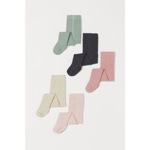 5-pack Fine-knit Tights - Dusty rose - Kids | H&M US