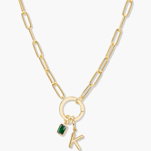 Colette Birthstone Initial Necklace