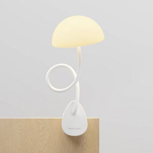 Smallish Mushroom Lamp – Soft Glow Night Light for Bedroom, Desk, or Dorm Room - White