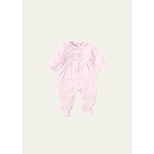Girl's CLB Charmed Smocked Footie, Size Newborn-6M