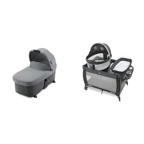 Graco Premier Midtown Carry Cot & Pack 'n Play Travel Dome LX Playard with Bassinet, Redmond