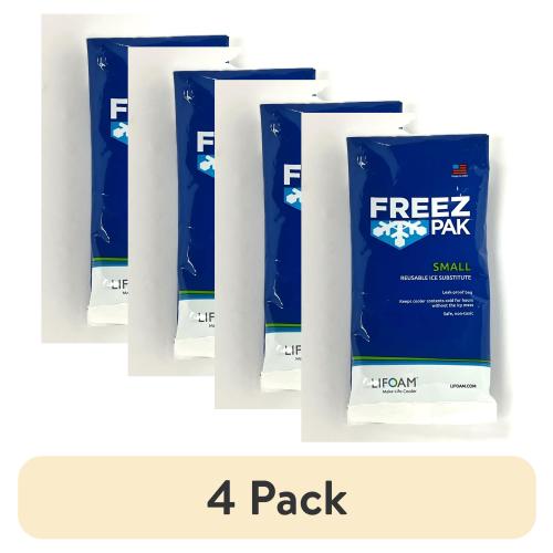 (4 pack) Freez Pak Reusable Ice Substitute, Twin Pack, Small bag