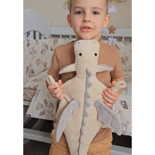 Draco with rechargeable anti colic heating pad | Baby warm comforter | Dragon toy for sleep | Bed Warmer Toy for children | Gift for newborn