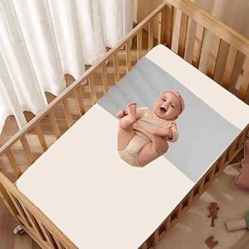 100% Mulberry Silk Crib Sleeve Sheet for Baby Hair, 22 Momme Silk Bassinet Slip for Baby Bald Spots, Soft and Safe Silk Cot Sleeve for Everyday Use (Grey 01)
