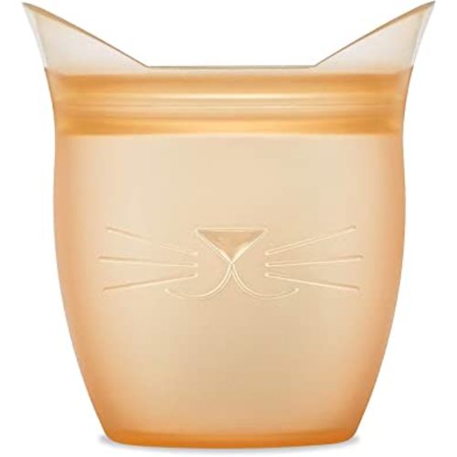 Zip Top Reusable 100% Silicone Baby + Kid Snack Containers - Orange Cat