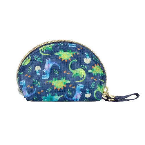 Itzy Ritzy Everything Storage Pouch; Small Zipper Pouch Holds 2 Pacifiers; Snap Handle Attaches to Diaper Bag, Stroller or Purse; Holds Earbuds, Chargers, Change or Disposable Bags (Dinosaur)