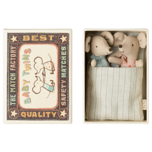 Twins, Baby mice in matchbox - Maileg USA