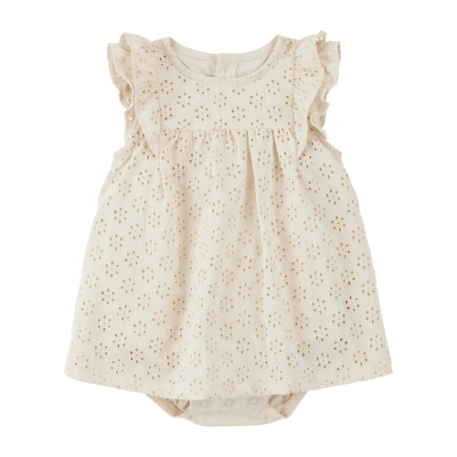 Baby Solid Cotton Dress - Cream - Carter's | Carter's