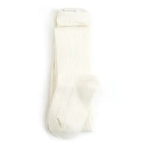 Ivory Cable Knit Tights