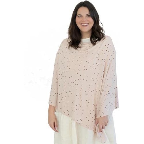 WeeSprout Nursing Cover for Breastfeeding, Soft & Breathable Nursing Poncho, Neck Insert for Hands-Free View, Machine Washable & Dryer Safe Feeding Cover Up