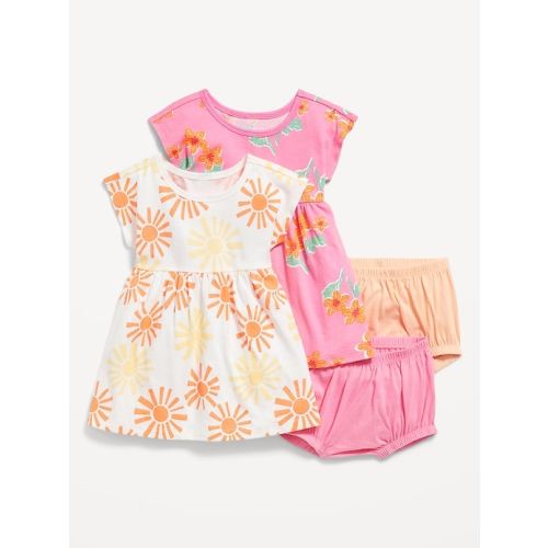 Short-Sleeve Dress and Bloomers Set for Baby