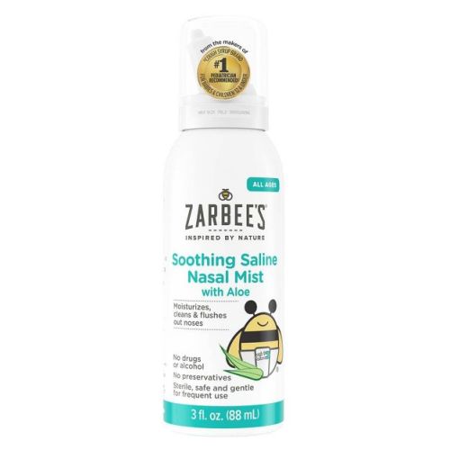 Zarbee's Naturals Soothing Saline Nasal Mist with Aloe - 3 fl oz