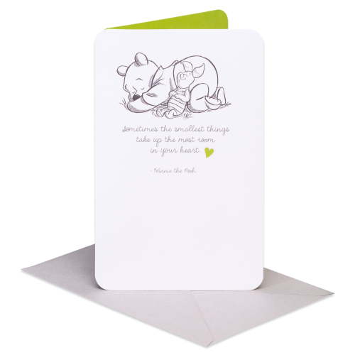 American Greetings Disney Winnie the Pooh New Baby Card (Lifetime of Love)