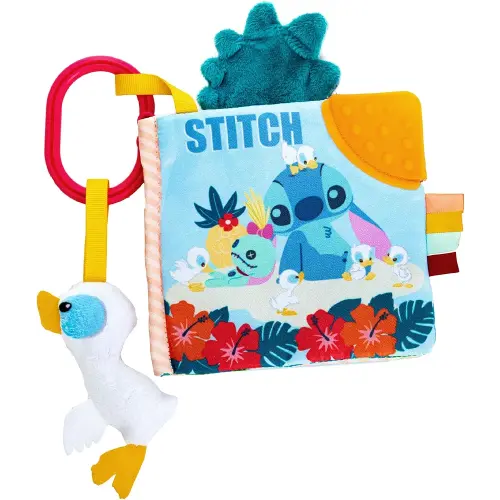 KIDS PREFERRED Disney Baby Lilo & Stitch Soft Book: Stitch ON-The-GO Soft Book, Blue Medium