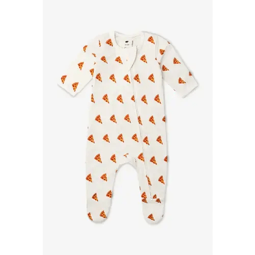 3-6 Mo. Pizza Zipper One-Piece Monica + Andy