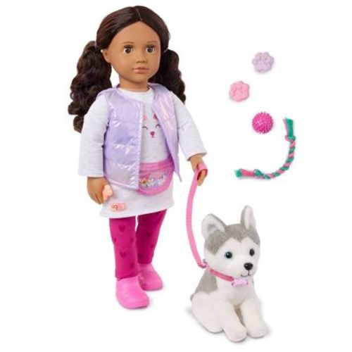 Our Generation Estella and Evi 18" Doll and Pet Puppy Set