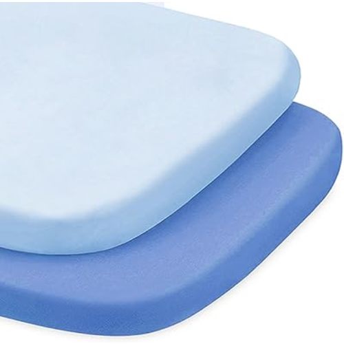 MEILA Bassinet Sheets Compatible with Halo Baby Flex BassiNest, Mini Crib Sheets for Boy Girl, 100% Jersey Cotton Bassinet Matress Sheet, Ultra Soft, Pack of 2(30"×18")