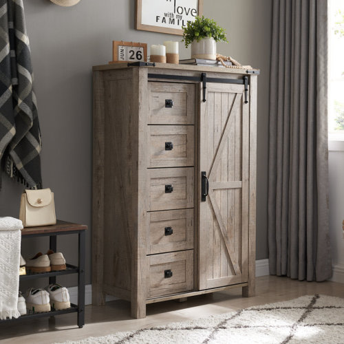 Gracie Oaks Farmhouse Armoire