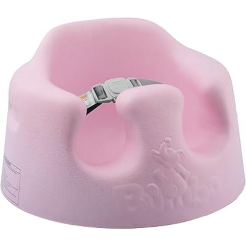 Bumbo Baby Infant Soft Foam Comfortable Support Wide Floor Seat with 3 Point Adjustable Harness for Ages 3 to 12 Months, Cradle Pink