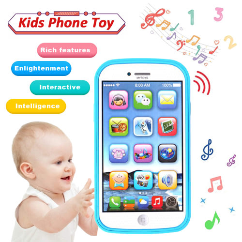 MAINYU Yphone Baby Phone, Baby Cell Phone Toy with Lights & Music, 12 Months Early Learning Educational Toys, Sensory Toys for Toddlers 1 2 3 4 Year Old Kids Boys and Girls Christmas Birthday Gifts