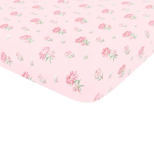 Crib Sheet in Sakura Peony