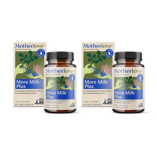Motherlove More Milk Plus (60 Liquid caps 2 Pack) Fenugreek-Based Lactation Supplement to Support Breast Milk Supply—Non-GMO, Organic Herbs, Vegan, Kosher