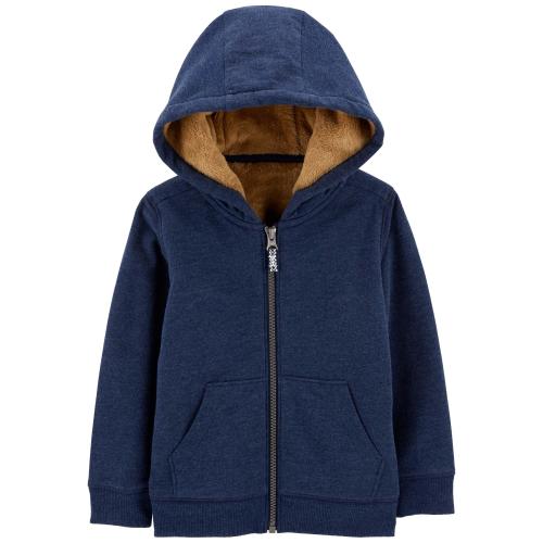 Baby Fuzzy-Lined Hoodie - Style,Navy